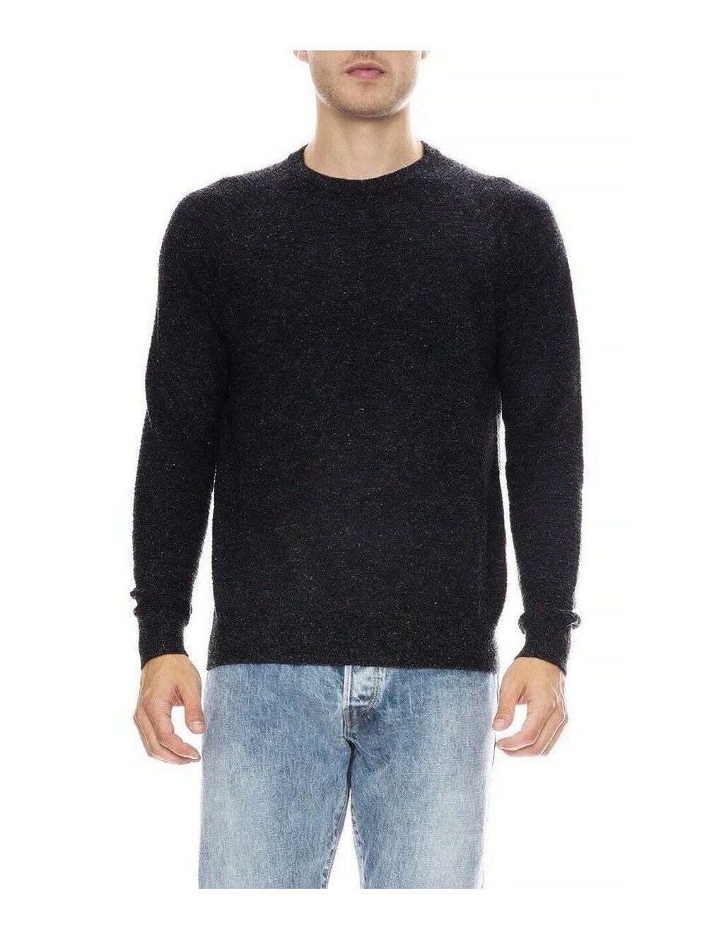 Billy Reid Men's Speckled Knit Crew Neck Pullover Sweater